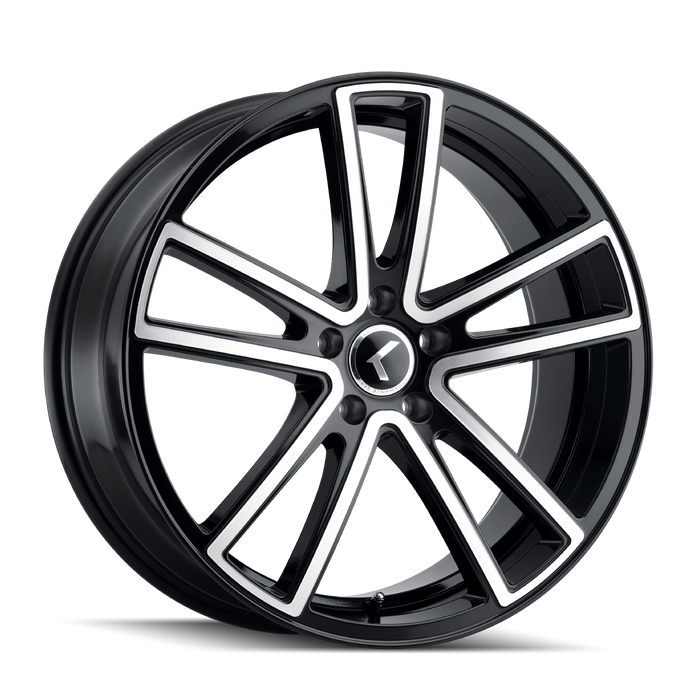 190 (190) BLACK/MACHINED FACE- KR190-2812BM38 -  RT Wheels