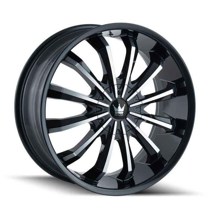 FUSION 341 GLOSS BLACK/MACHINED- 341-22904B -  RT Wheels