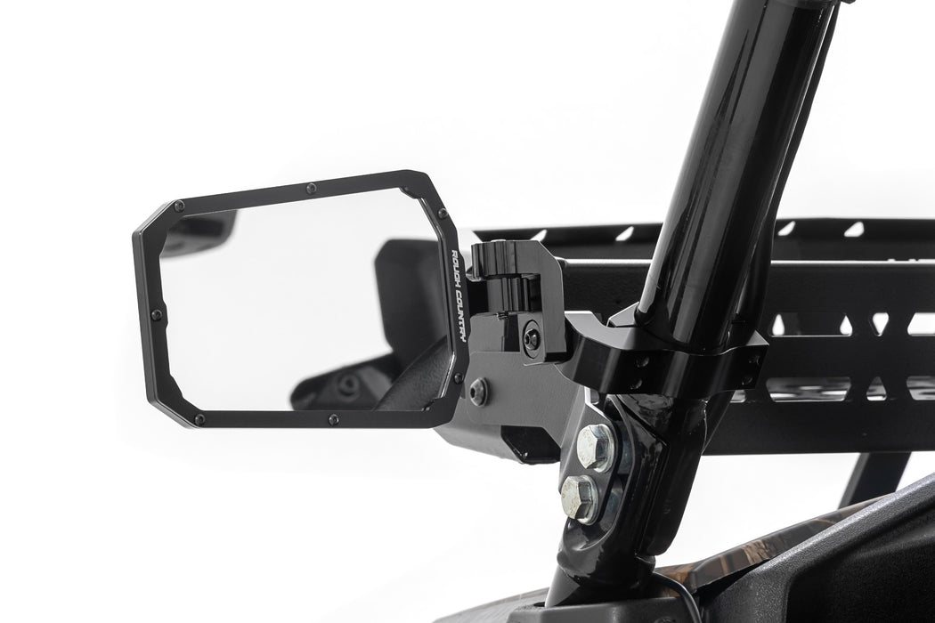 UTV Aluminum Side View Mirrors | Horizontal | RT Wheels