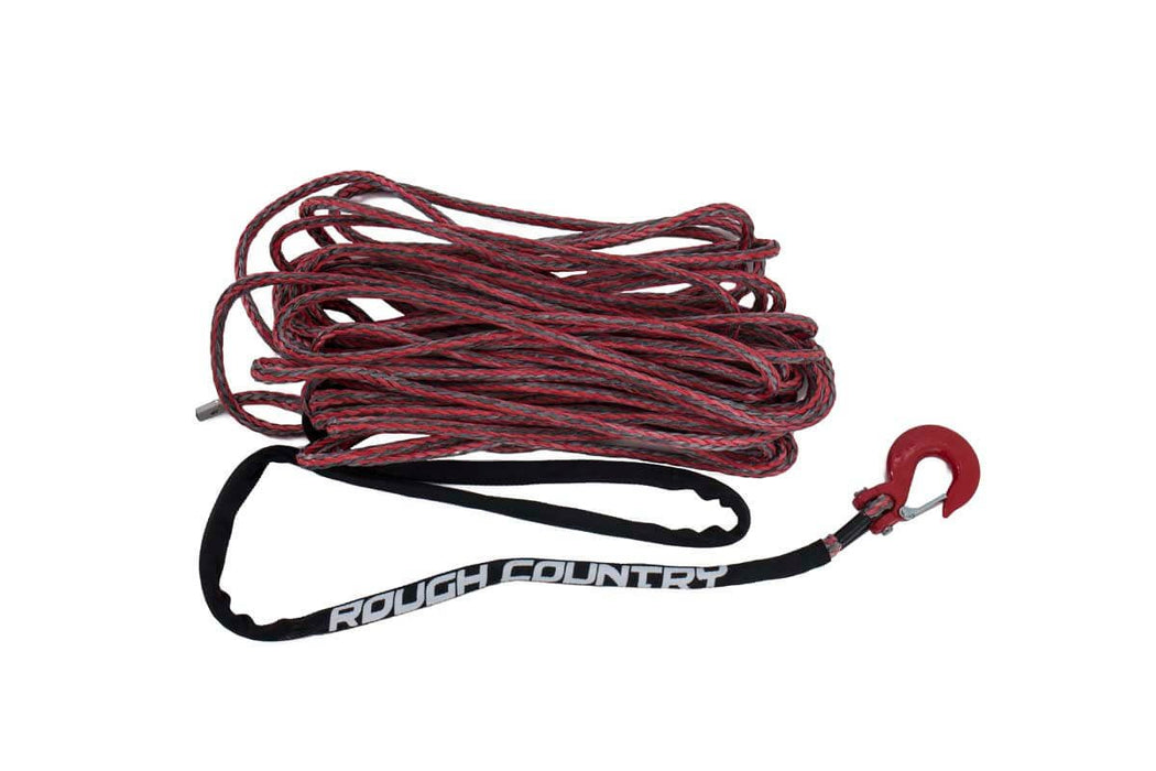 Synthetic Rope | 3/8 Inch | 85 Ft | Red/Gray -  RT Wheels