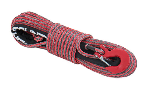 Synthetic Rope | 3/8 Inch | 85 Ft | Red/Gray -  RT Wheels